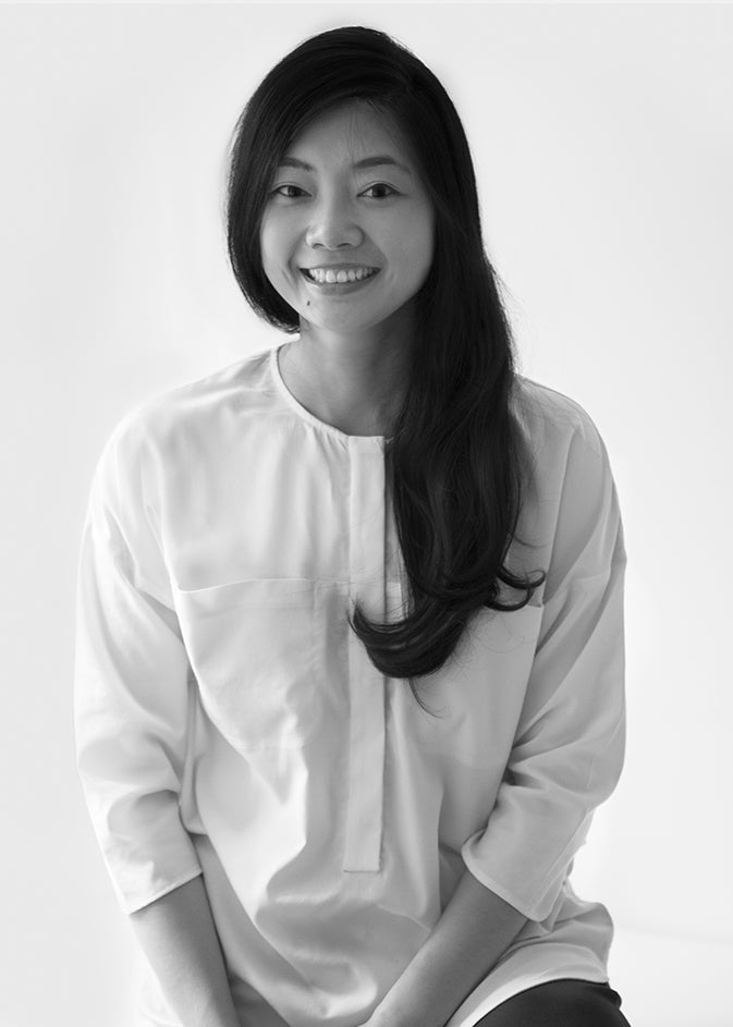 Sort-hvid portræt af designer Chifen Cheng.