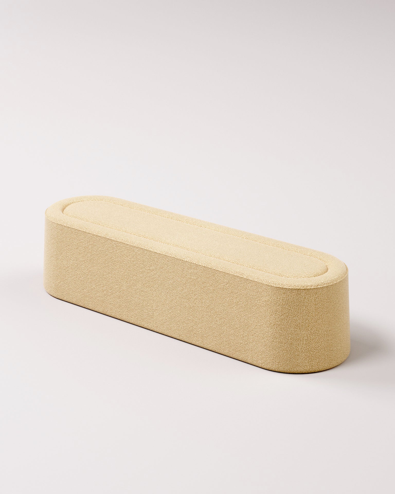 Praline Bænk (178 cm) - Natural bouclé