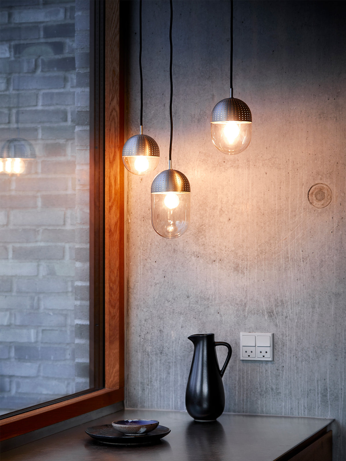 Dot Pendel (lille) - Børstet metal finish