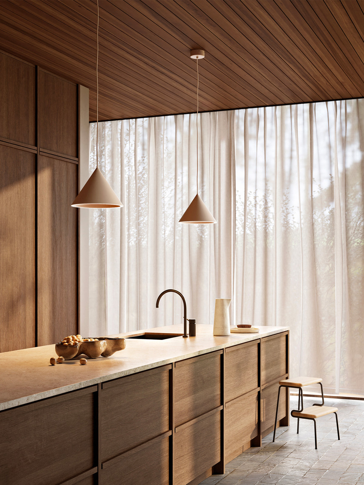 Annular Pendel (lille) - Beige