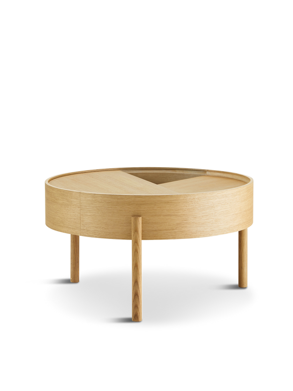 Arc coffee table (66 cm) - Oiled oak