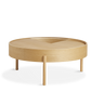 Arc coffee table (89 cm) - Oiled oak