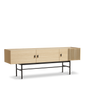 Array low sideboard (150 cm) - White pigmented oak