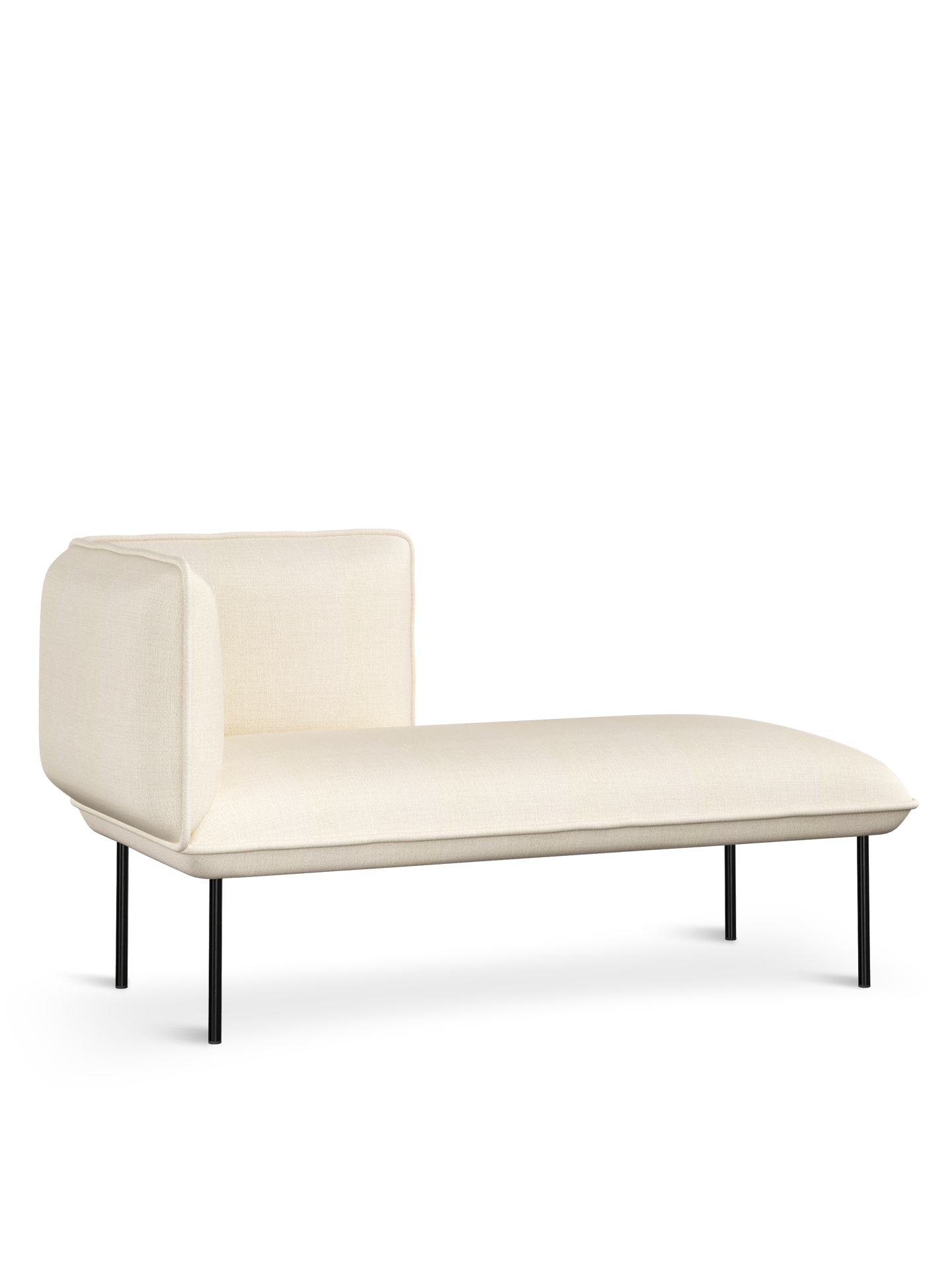 Nakki Lobby Chaiselongue Modul (venstre) - Råhvid