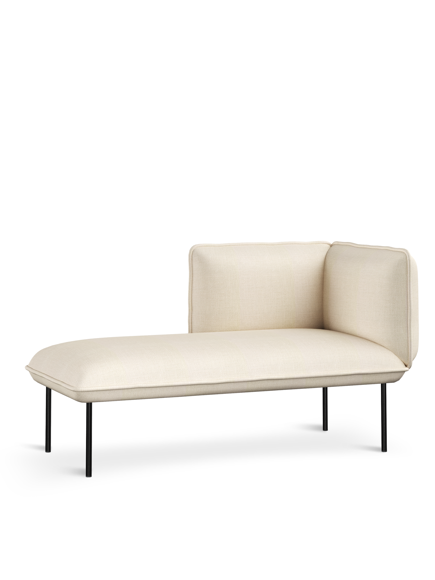 Nakki Lobby Chaiselongue Modul (højre) - Råhvid
