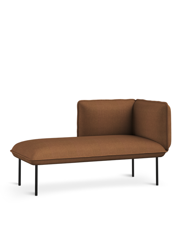 Nakki Lobby - Chaise longue right module - Rust
