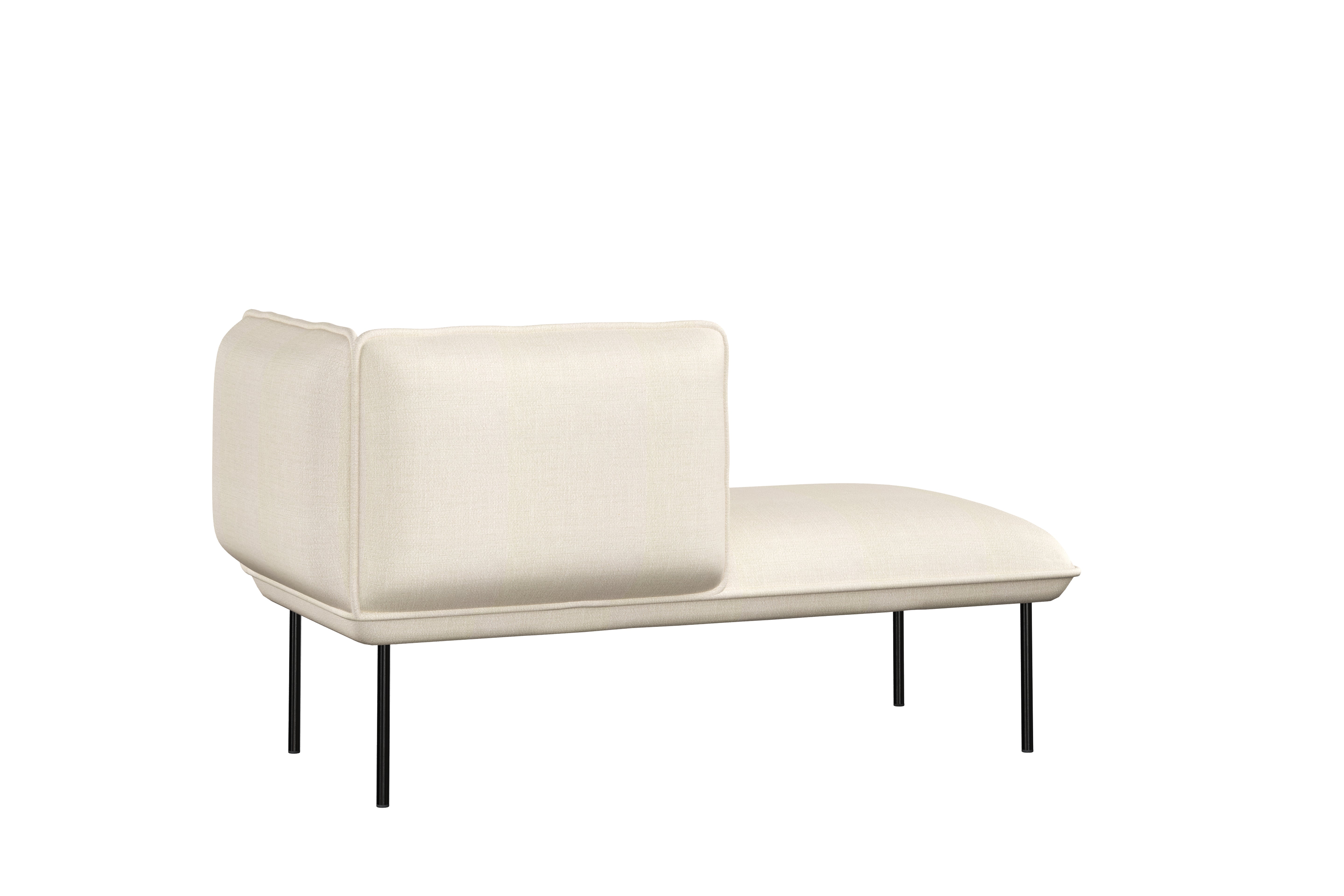 Nakki Lobby Chaiselongue Modul (højre) - Råhvid
