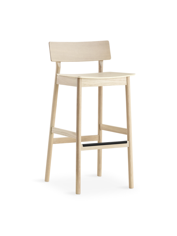 Pause bar stool 2.0 - White pigmented oak