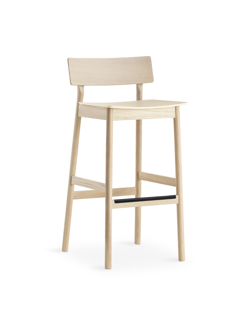 Pause bar stool 2.0 - White pigmented oak