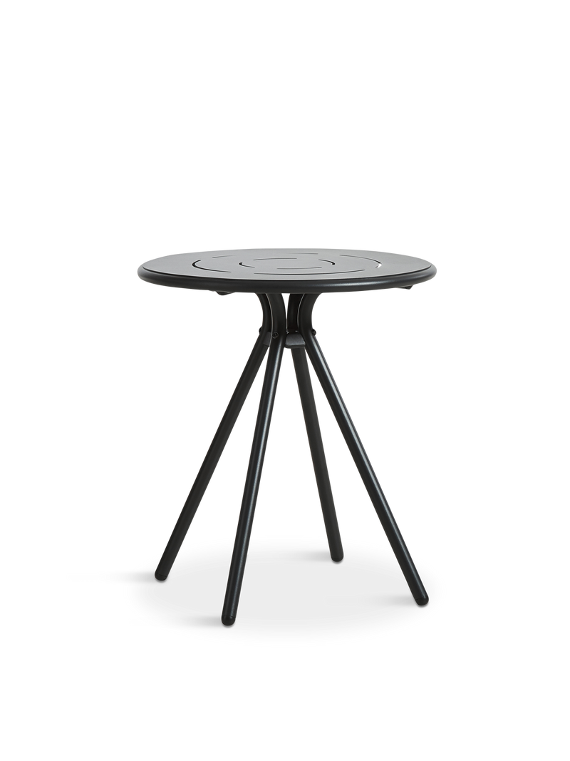 RAY round café table - Charcoal black