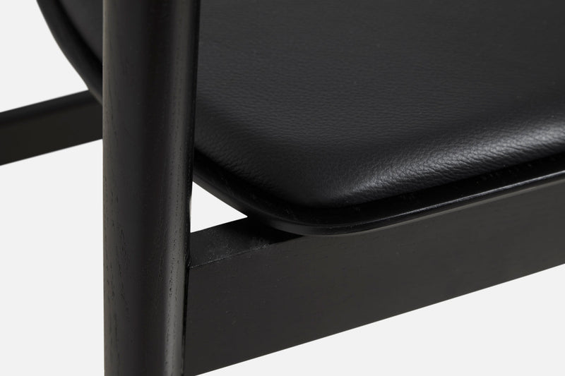 Pause dining chair 2.0 - Black w/leather