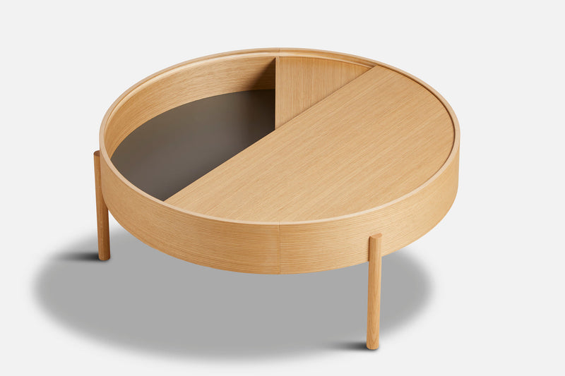 Arc coffee table (89 cm) - Oiled oak