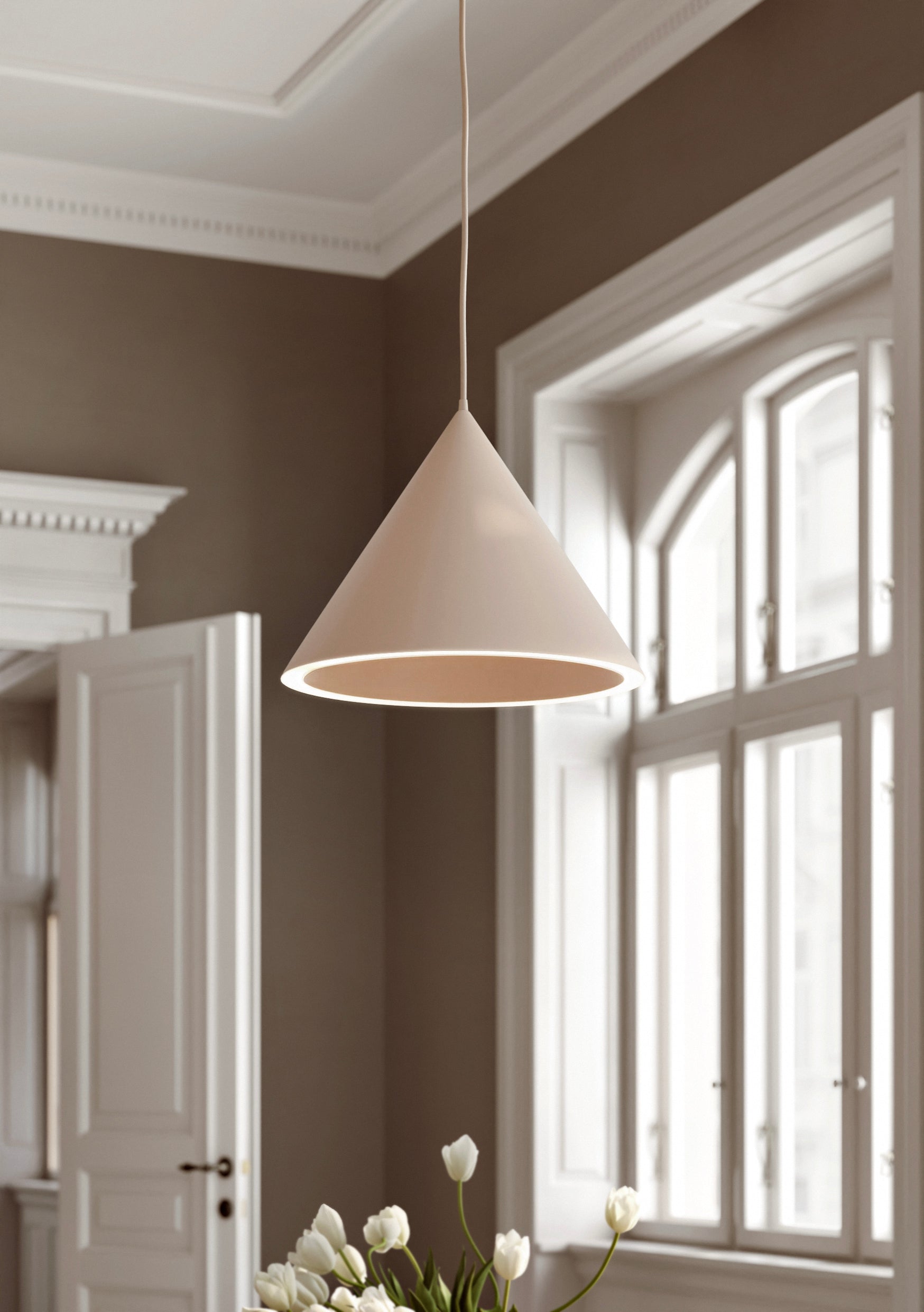 Annular Pendel (stor) - Beige