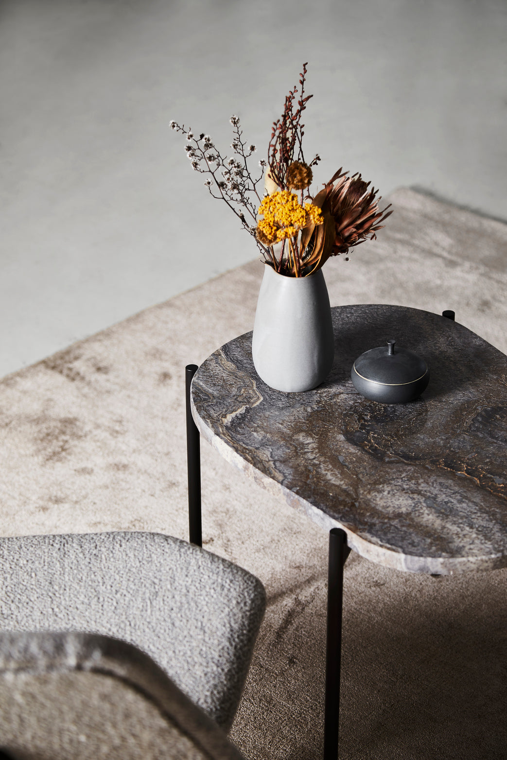 La Terra Sidebord (medium) - Grå Melange