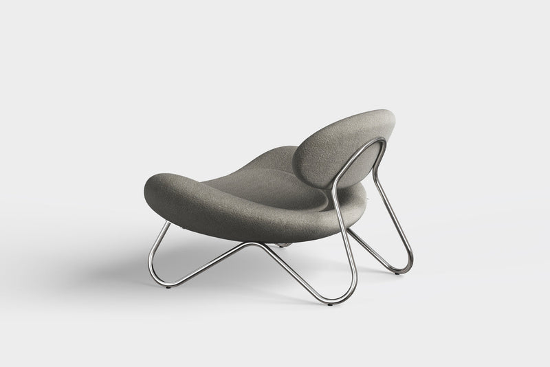 Meadow lounge chair - Warm Grey/Chrome