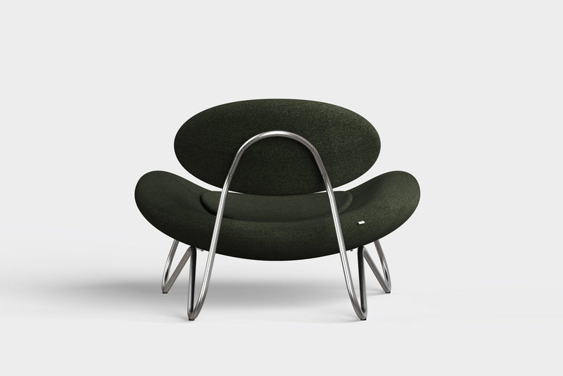 Meadow lounge chair - Pine/Brushed steel