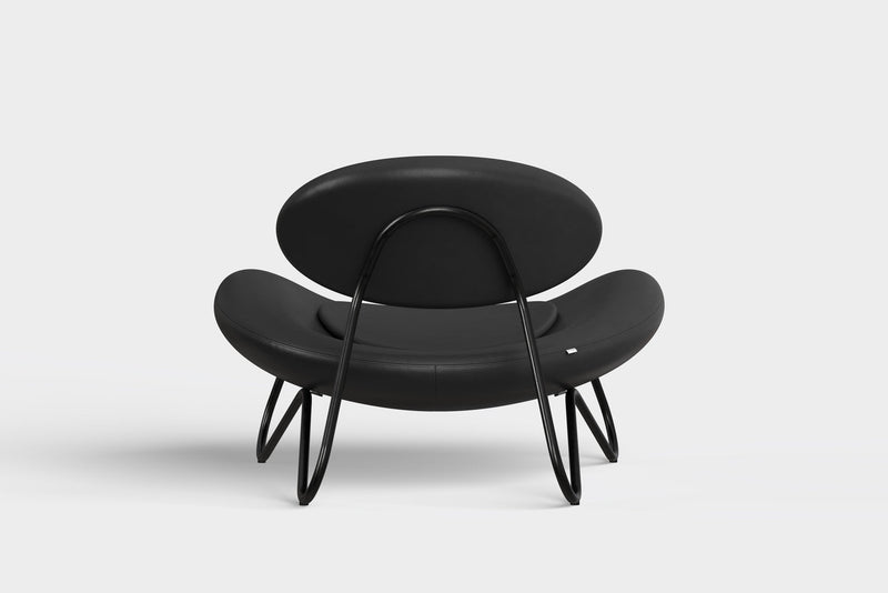 Meadow lounge chair - Black leather/Black