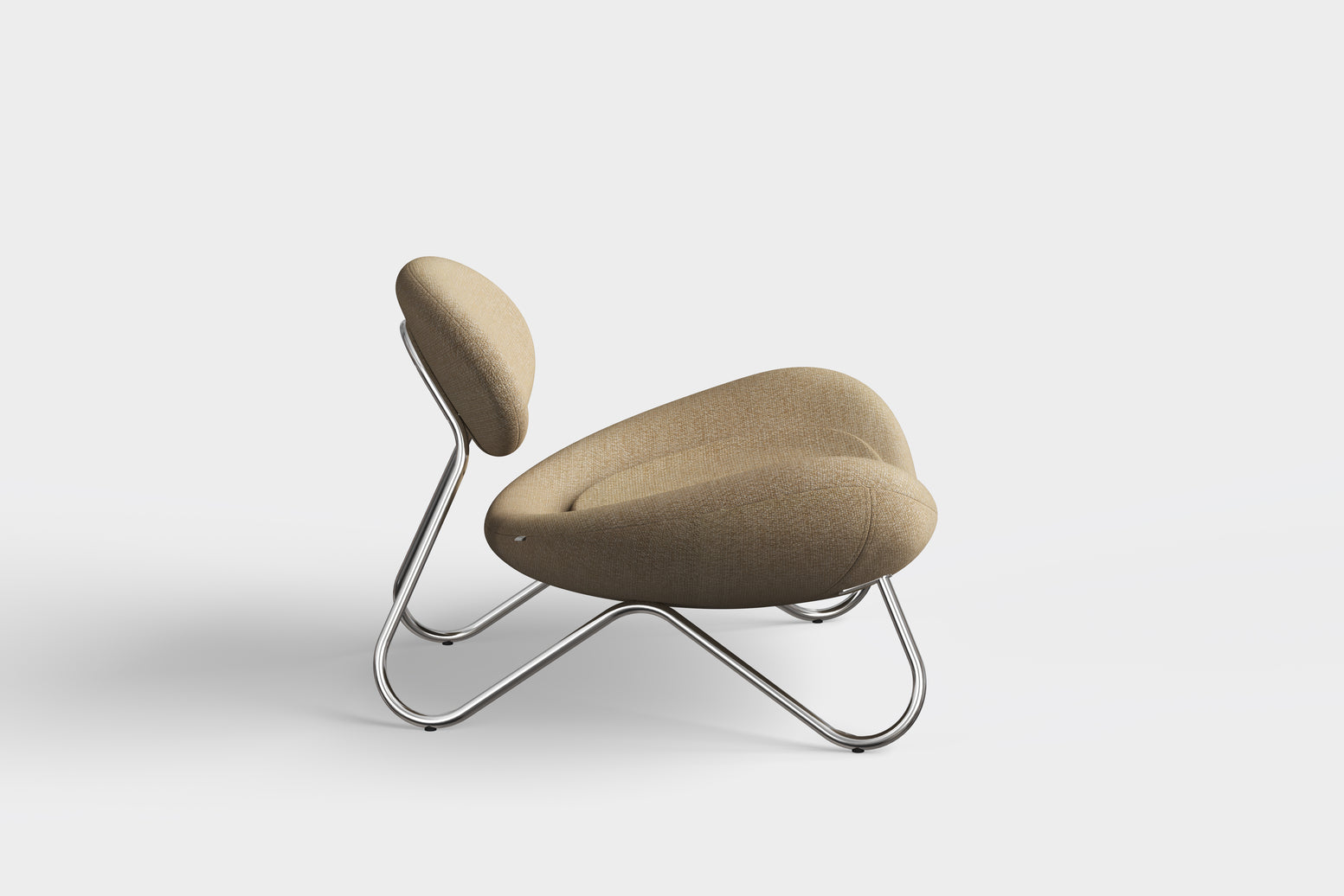 Meadow Loungestol - Beige/Krom