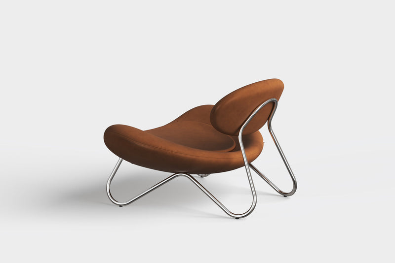 Meadow lounge chair - Cognac leather/Chrome