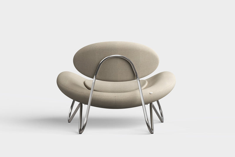 Meadow lounge chair - Off white/Grey/Chrome