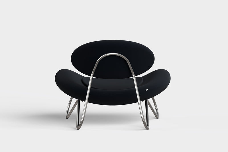 Meadow lounge chair - Black/Brushed steel
