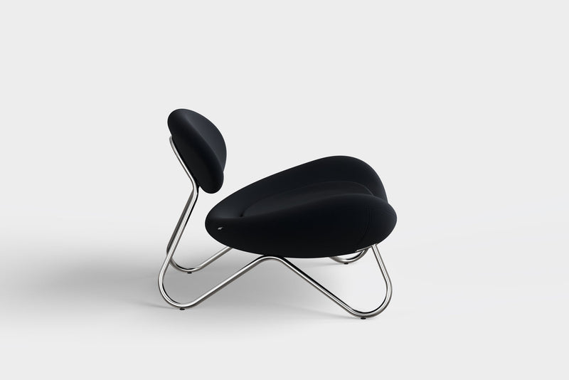 Meadow lounge chair - Black/Chrome