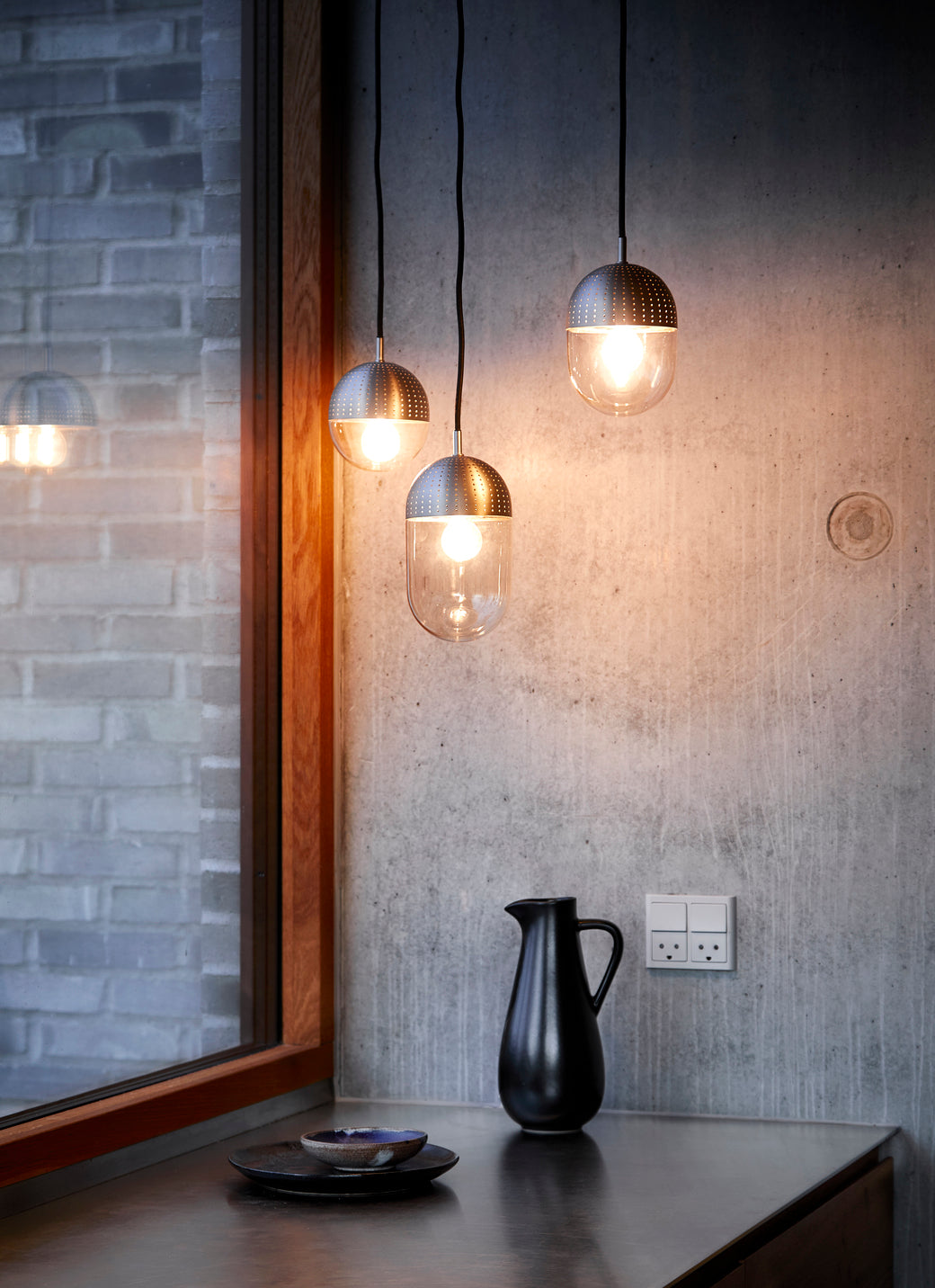 Dot Pendel (lille) - Børstet metal finish