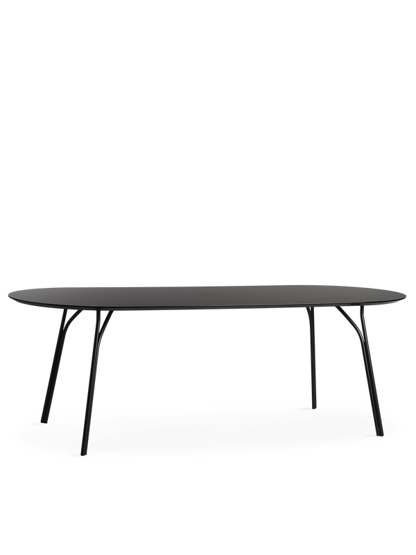 Tree dining table (220 cm) - Charcoal black/black